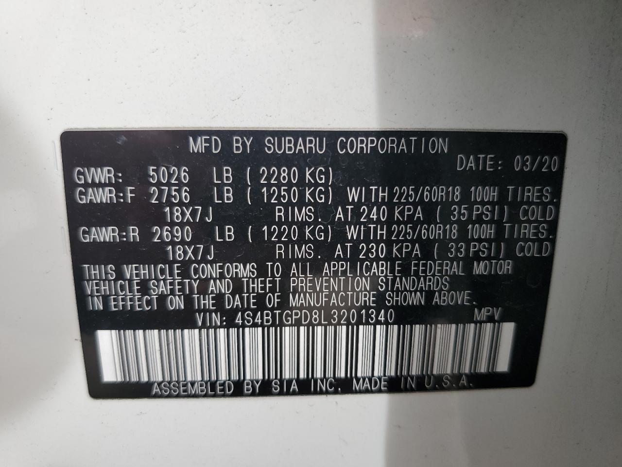 2020 Subaru Outback - Image 14