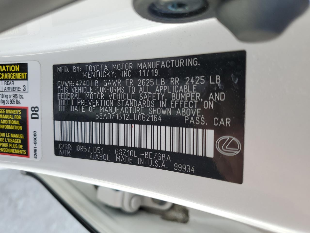 2020 Lexus ES - Image 12