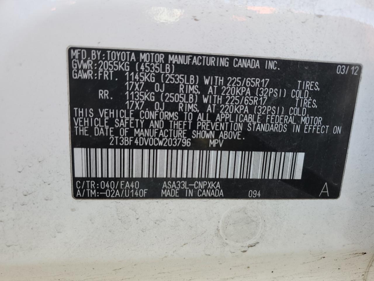 2012 Toyota RAV 4 - Image 13