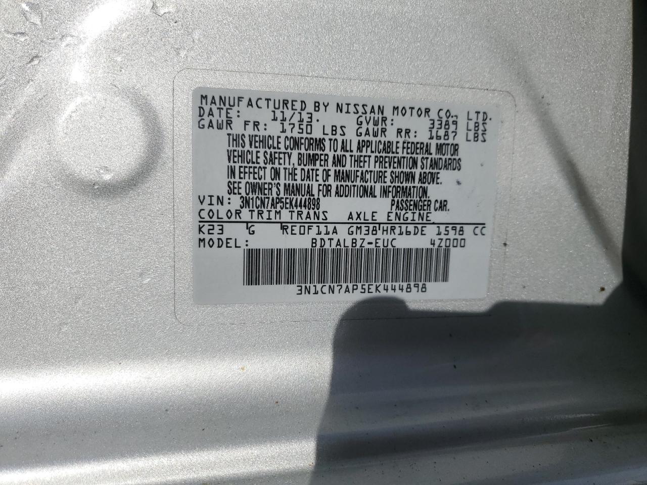 2014 Nissan Versa - Image 13