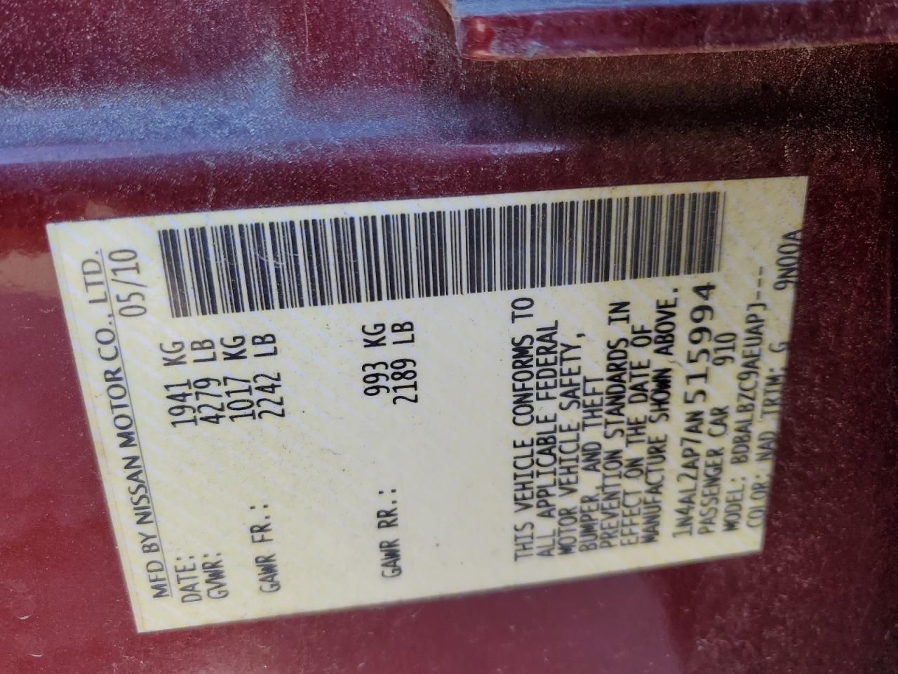 2010 Nissan Altima - Image 12