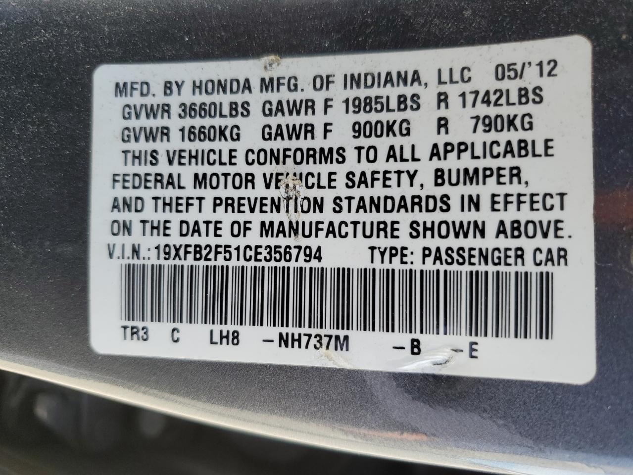 2012 Honda Civic - Image 12