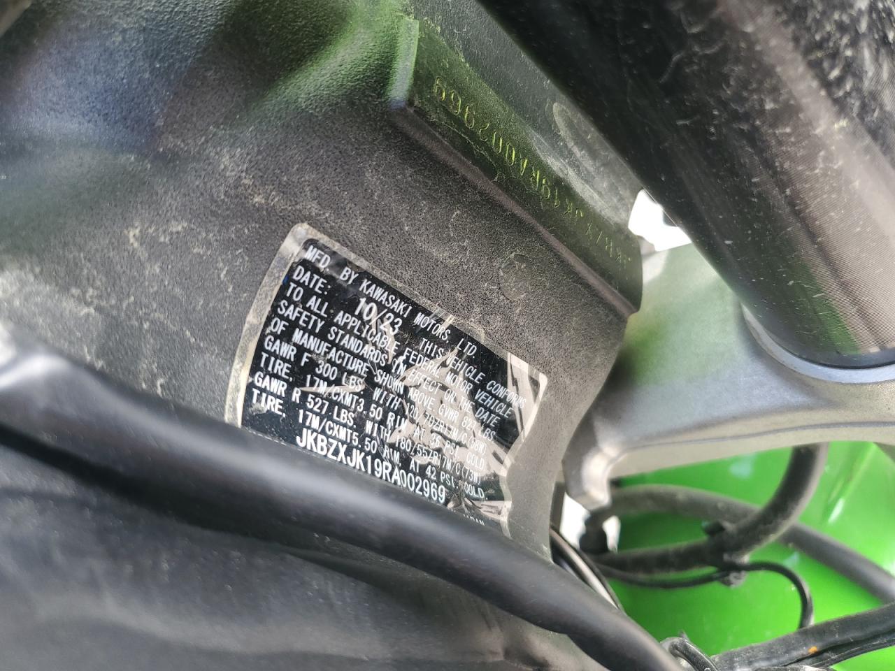 2024 Kawasaki Zx636 K VIN: JKBZXJK19RA002969 Lot: 50612245