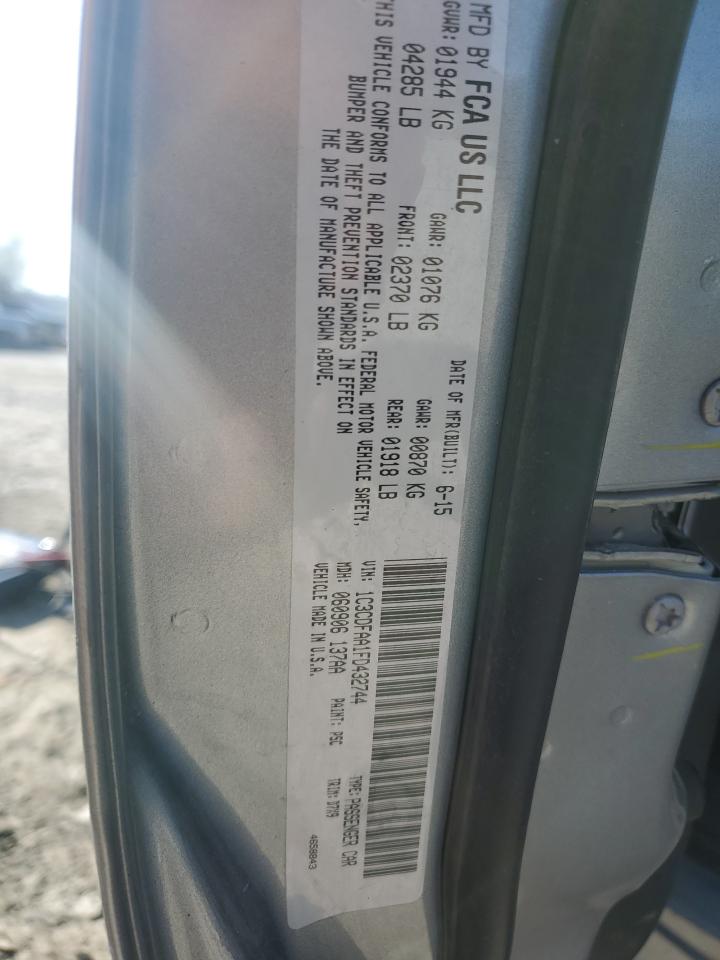 2015 Dodge Dart Se VIN: 1C3CDFAA1FD432744 Lot: 50072765