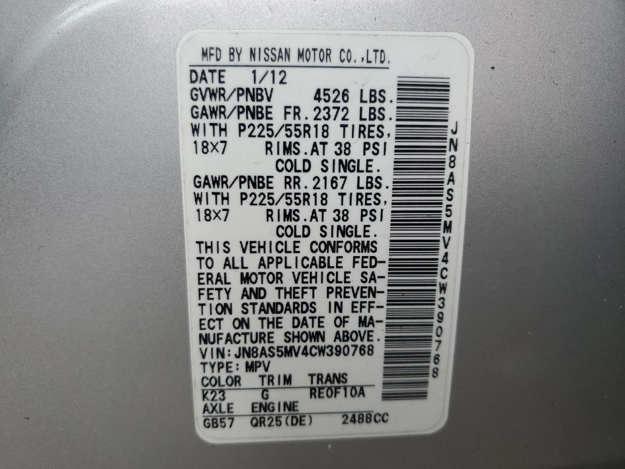 2012 Nissan Rogue - Image 12