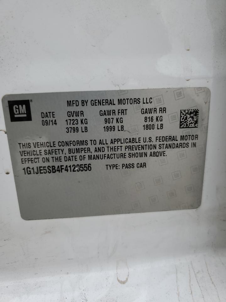 2015 Chevrolet Sonic Ltz VIN: 1G1JE5SB4F4120556 Lot: 48804225