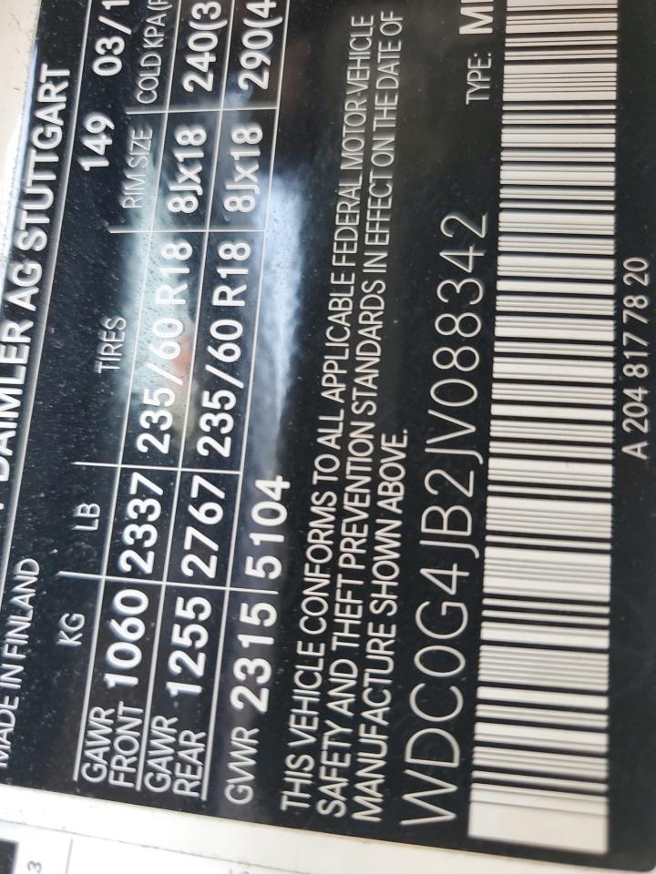 WDC0G4JB2JV088342 2018 Mercedes-Benz Glc 300