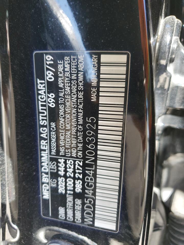 2020 Mercedes-Benz Cla 250 VIN: WDD5J4GB4LN063925 Lot: 50208045