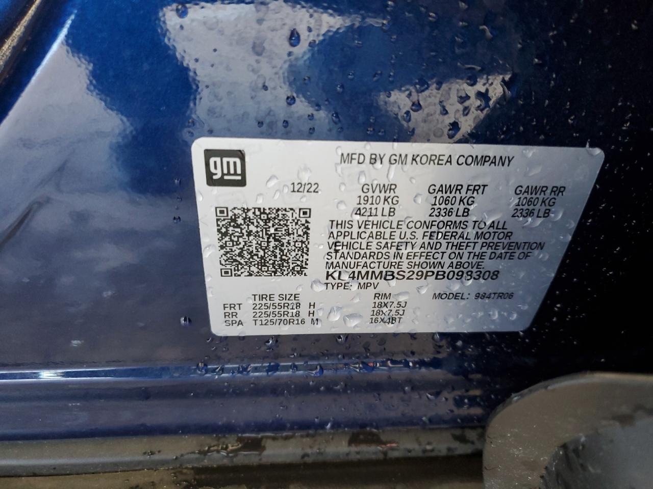 2023 Buick Encore Gx Preferred VIN: KL4MMBS29PB098308 Lot: 49649175