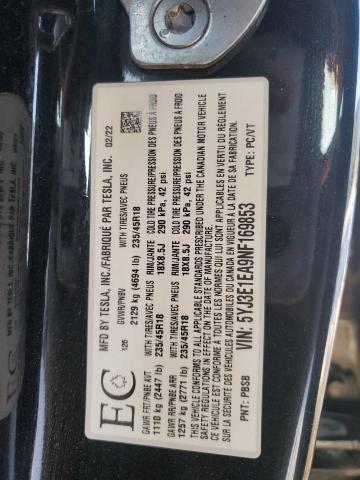 2022 TESLA MODEL 3 