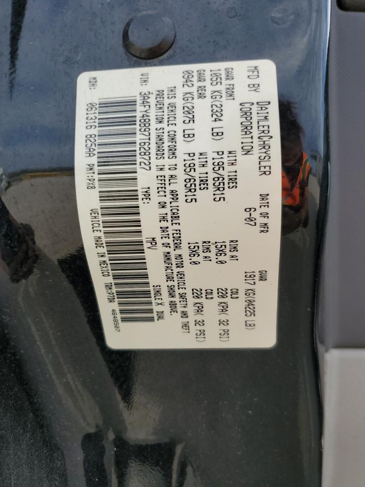 2007 Chrysler Pt Cruiser VIN: 3A4FY48B97T628727 Lot: 50776615