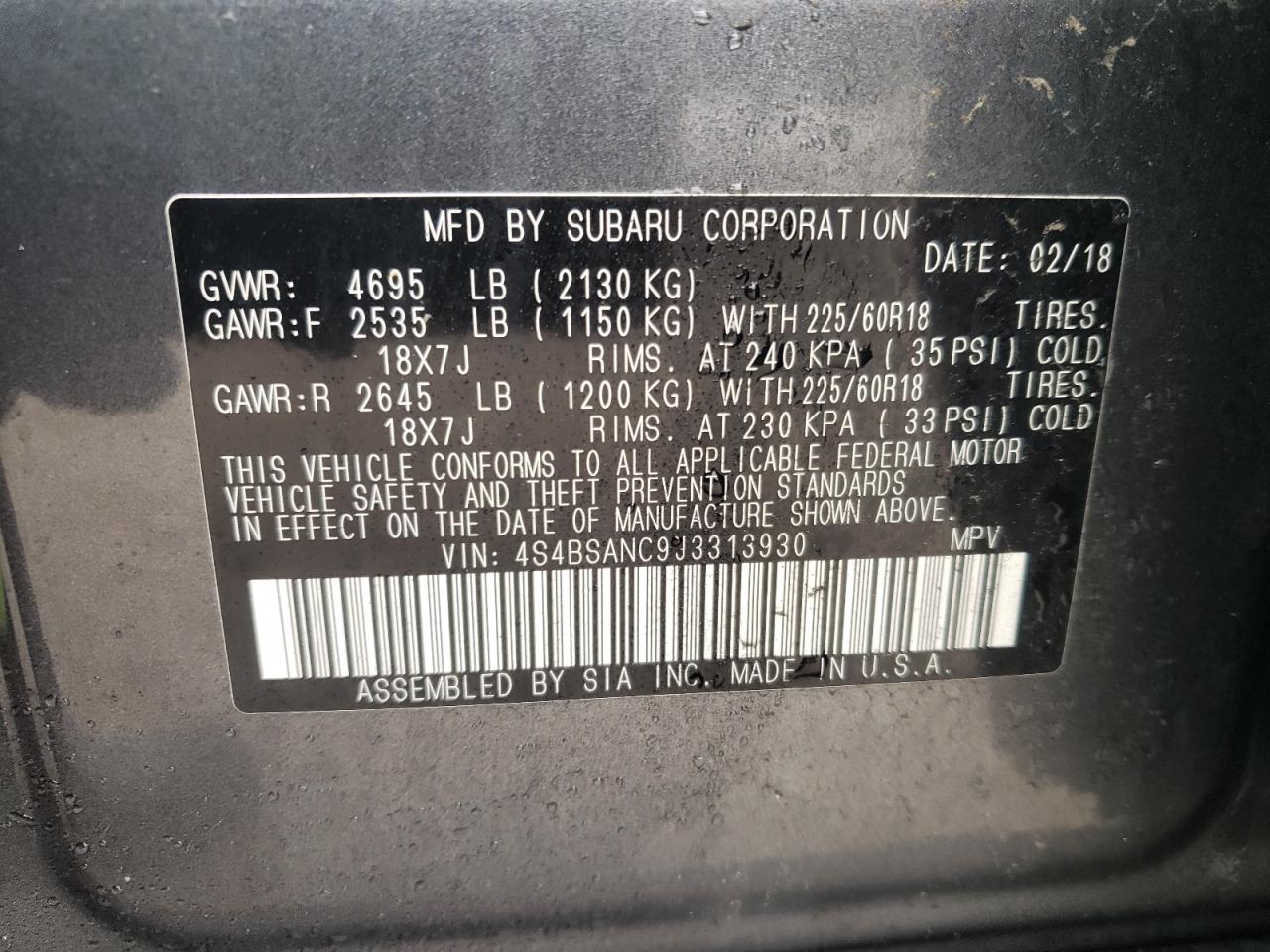 2018 Subaru Outback - Image 13