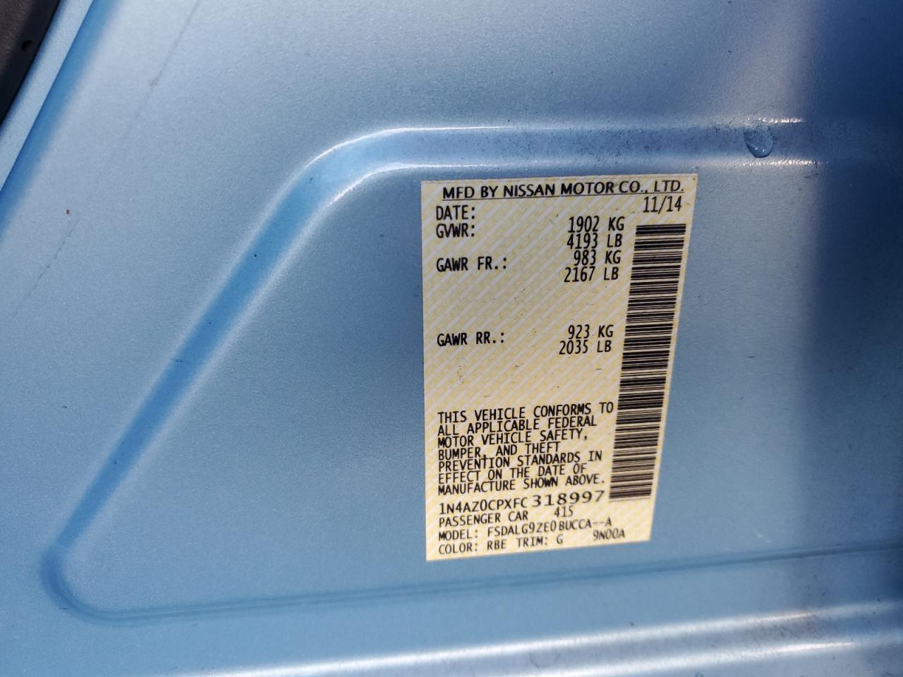 2015 Nissan Leaf - Image 12