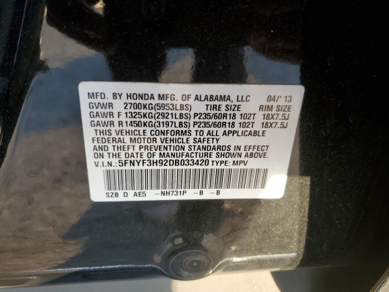 2013 Honda Pilot - Image 15