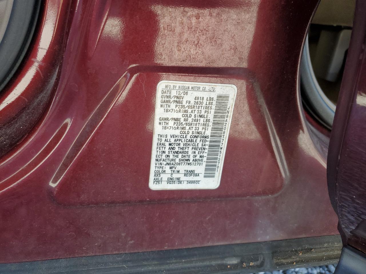2007 Nissan Murano - Image 13