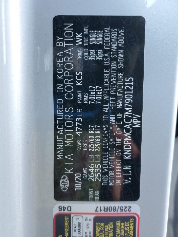 2021 Kia Sportage Lx VIN: KNDPMCAC7M7901215 Lot: 50905475