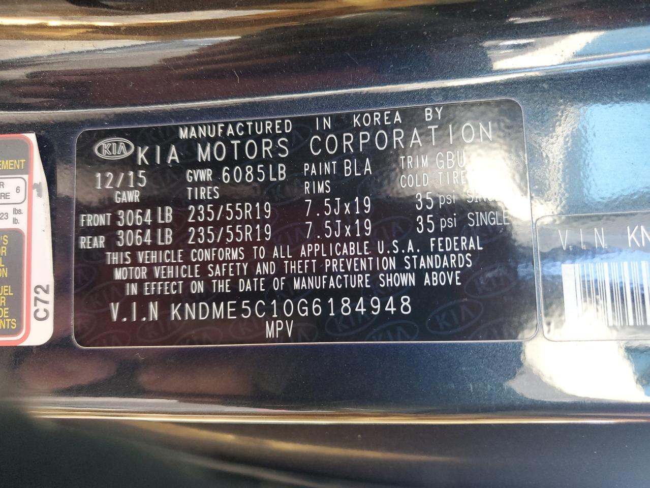 2016 Kia Sedona - Image 13