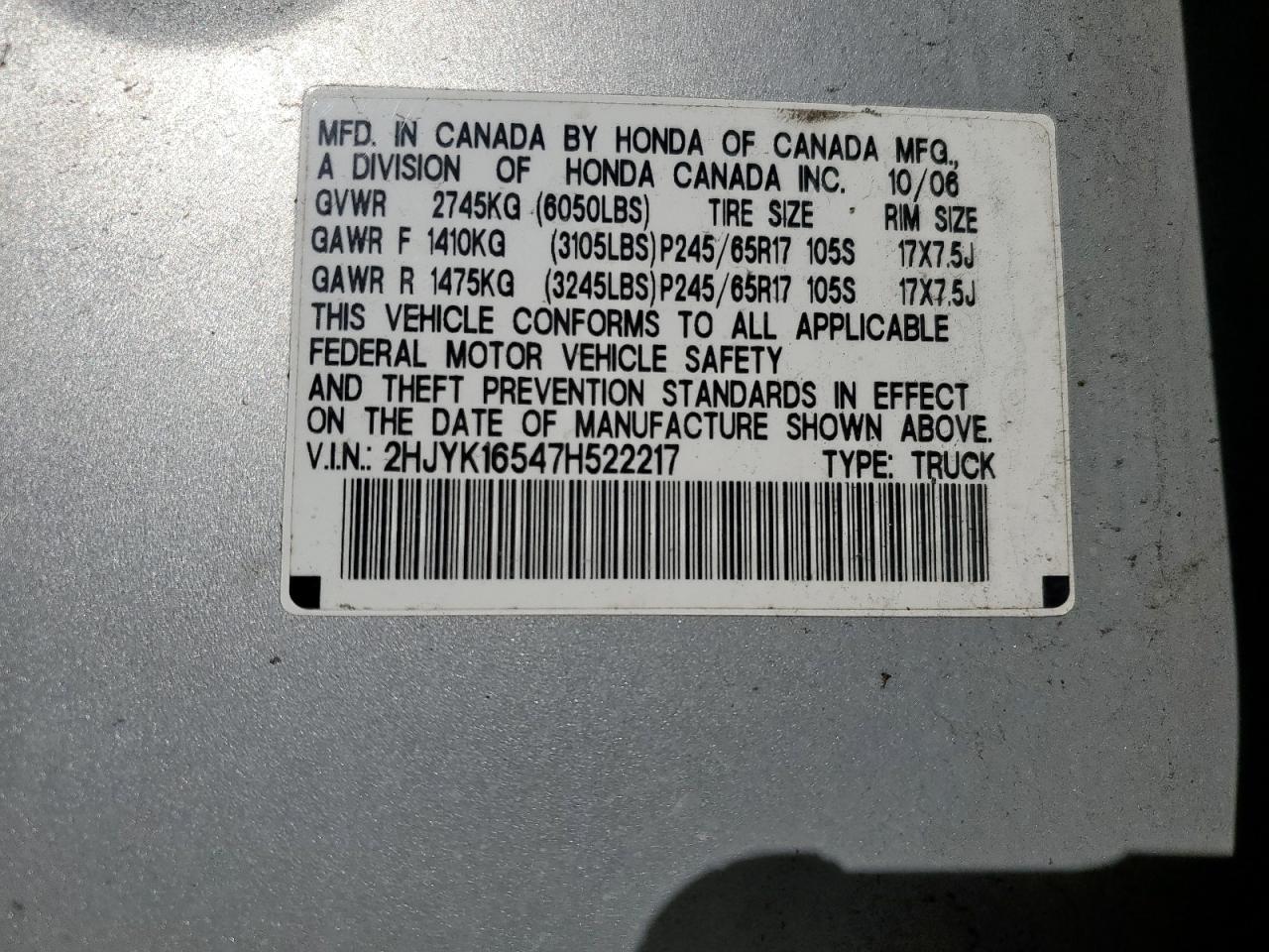 2007 Honda Ridgeline - Image 12