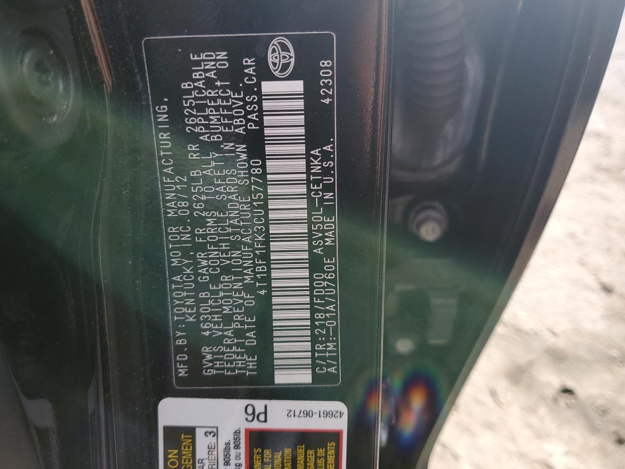 2012 Toyota Camry - Image 12