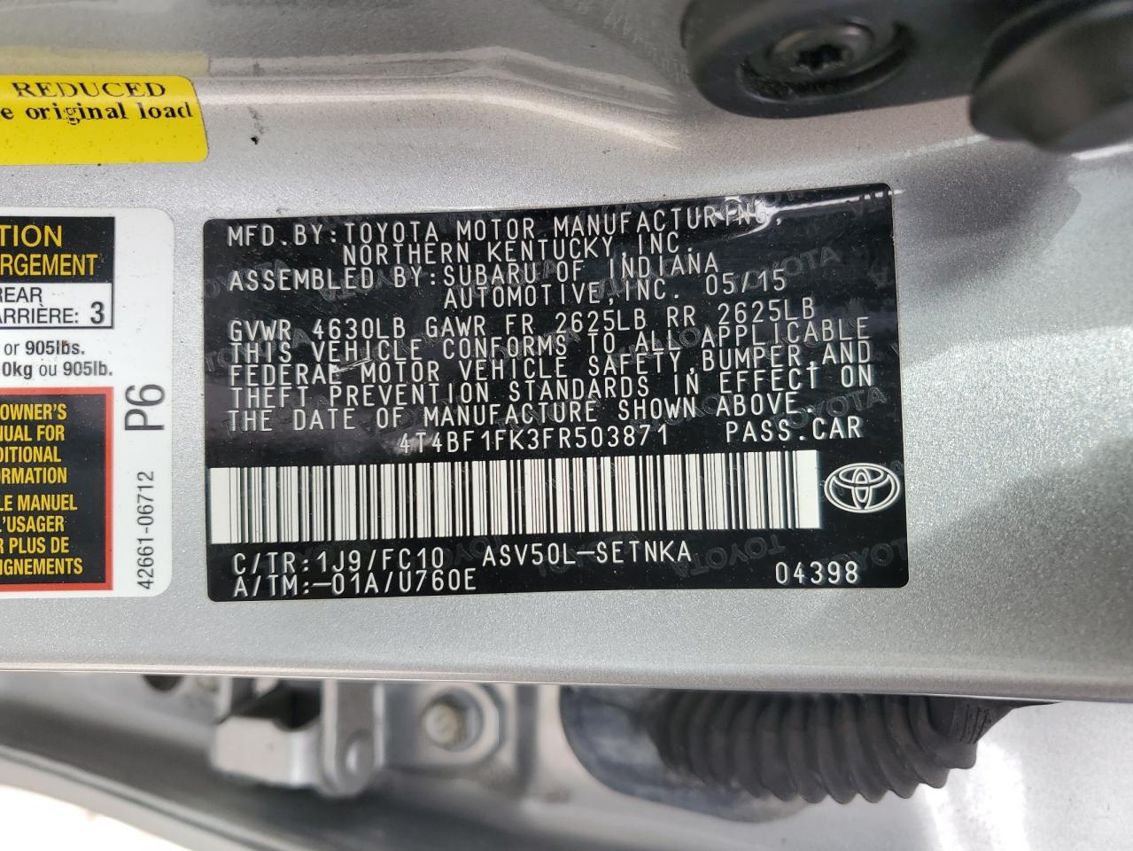 2015 Toyota Camry - Image 13