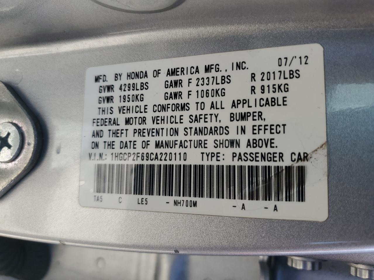 2012 Honda Accord - Image 12