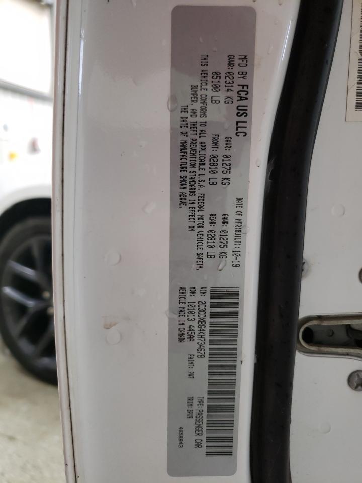 2019 Dodge Charger Sxt VIN: 2C3CDXBG4KH734678 Lot: 48766545