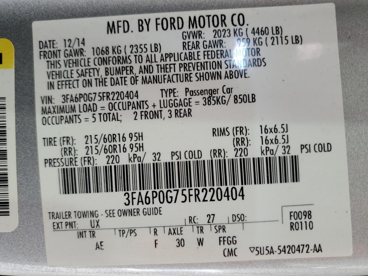 2015 Ford Fusion - Image 14