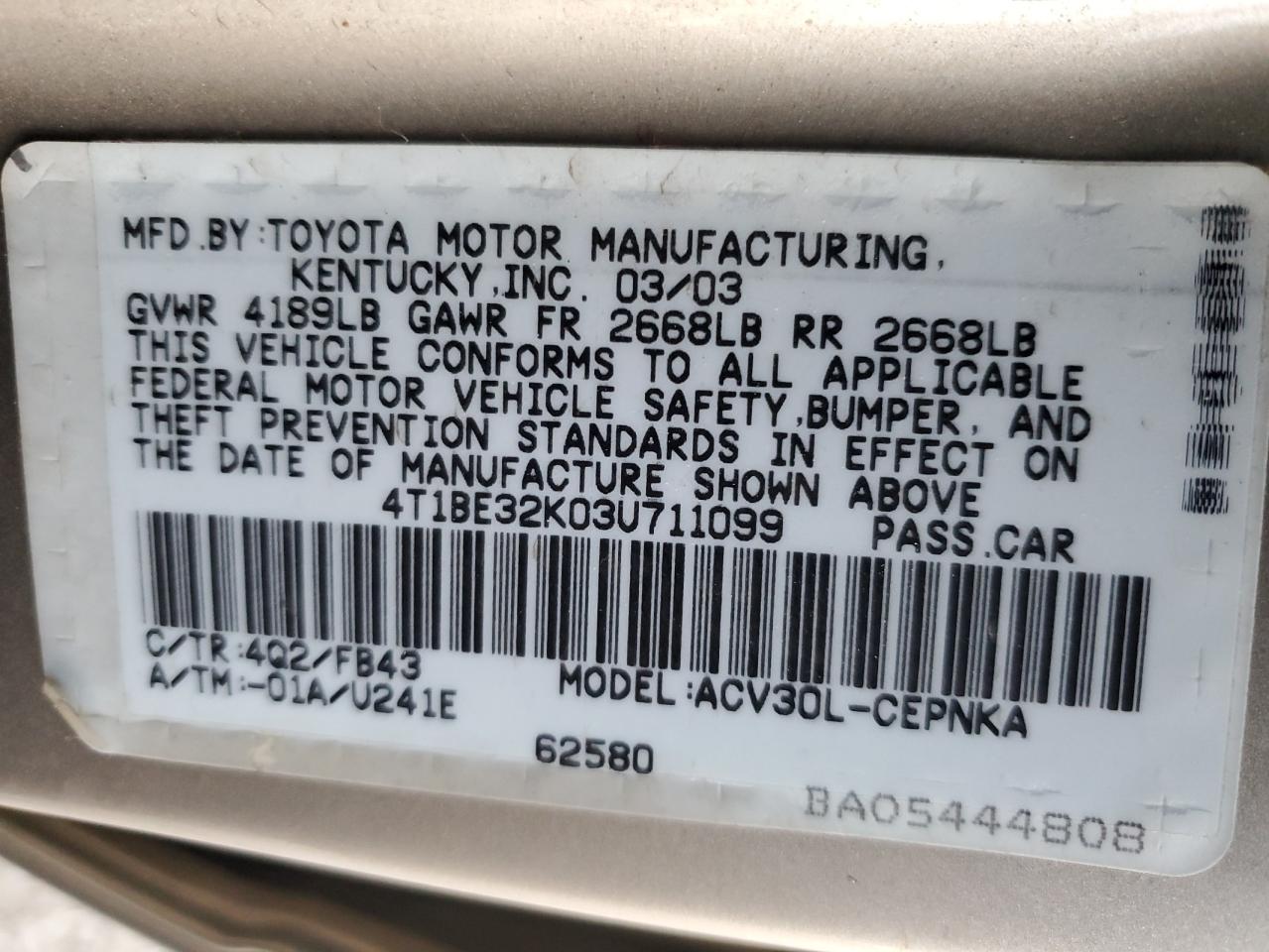 2003 Toyota Camry - Image 14