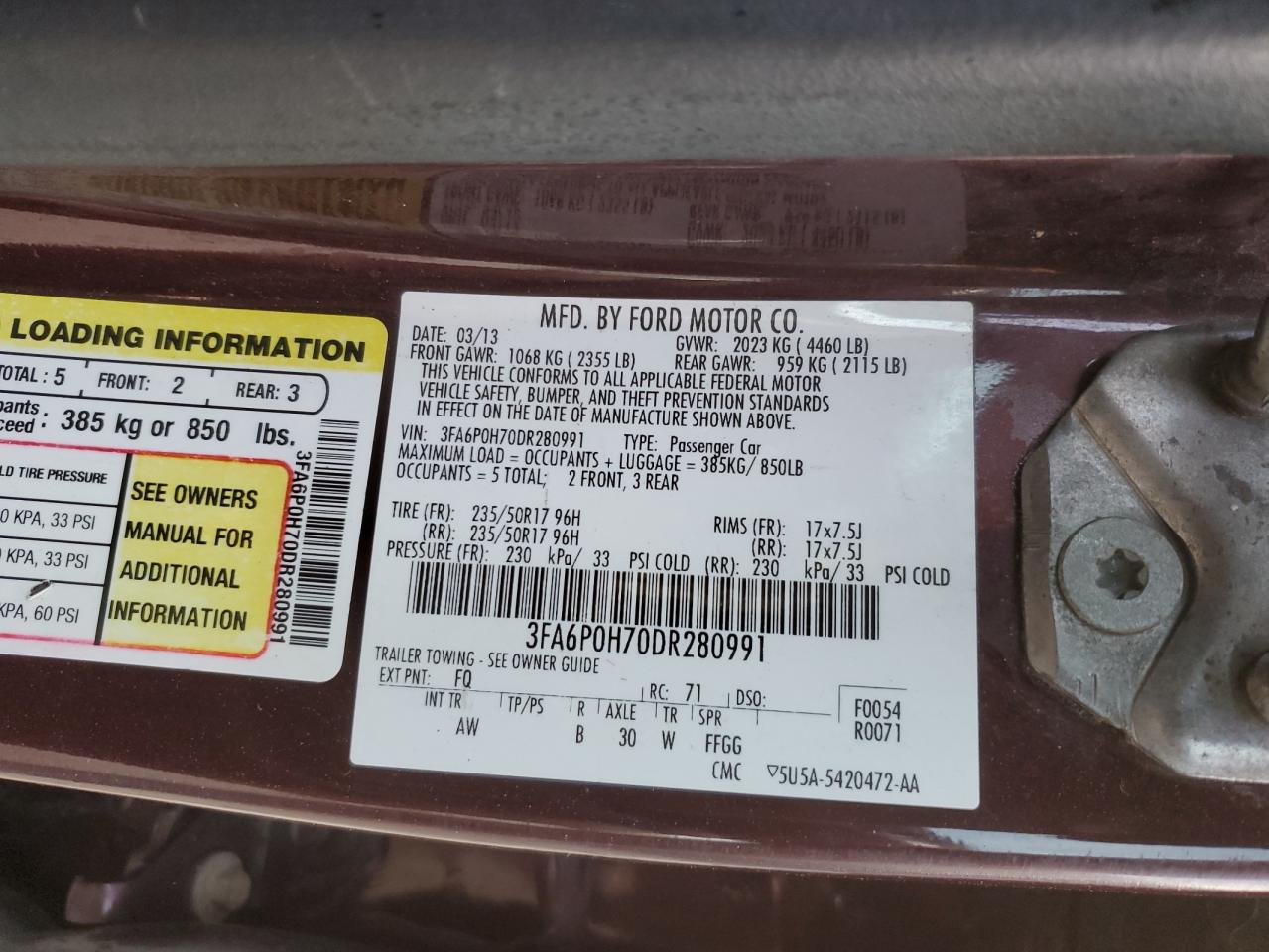 2013 Ford Fusion - Image 13