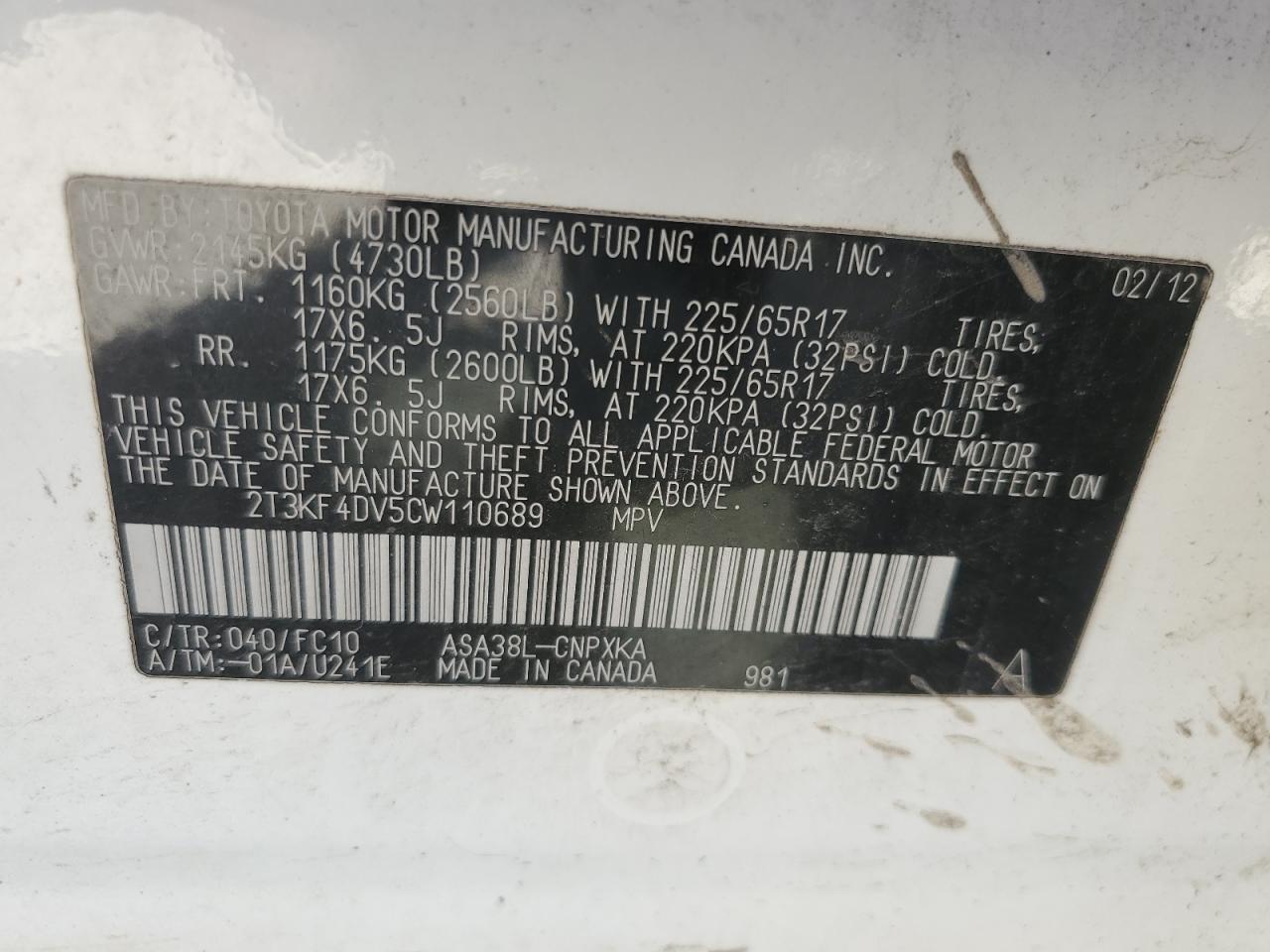2012 Toyota RAV 4 - Image 13