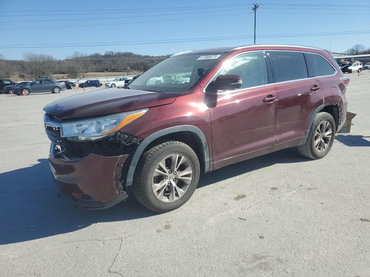 2014 Toyota Highlander Xle de vânzare în Lebanon, TN - Front End