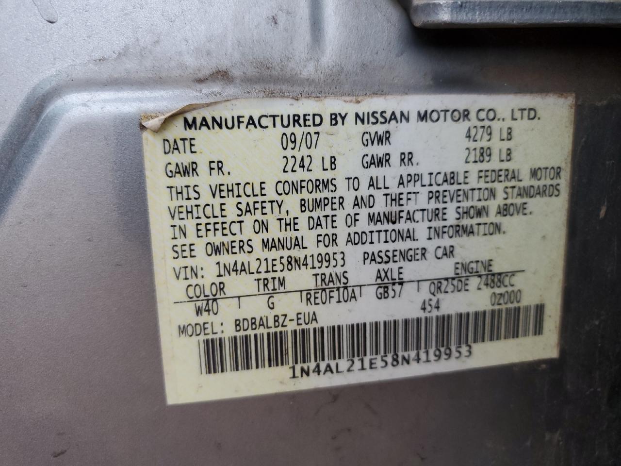 2008 Nissan Altima - Image 14