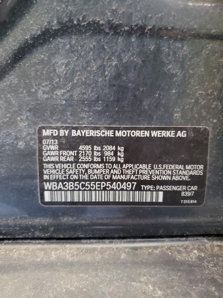 2014 BMW 328 Xi Sulev VIN: WBA3B5C55EP540497 Lot: 49250695