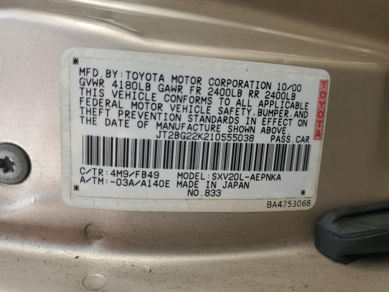 2001 Toyota Camry - Image 14