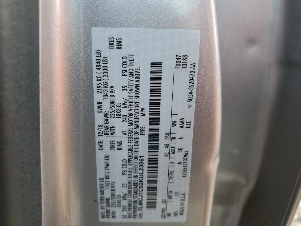 2019 Lincoln MKZ - Image 16