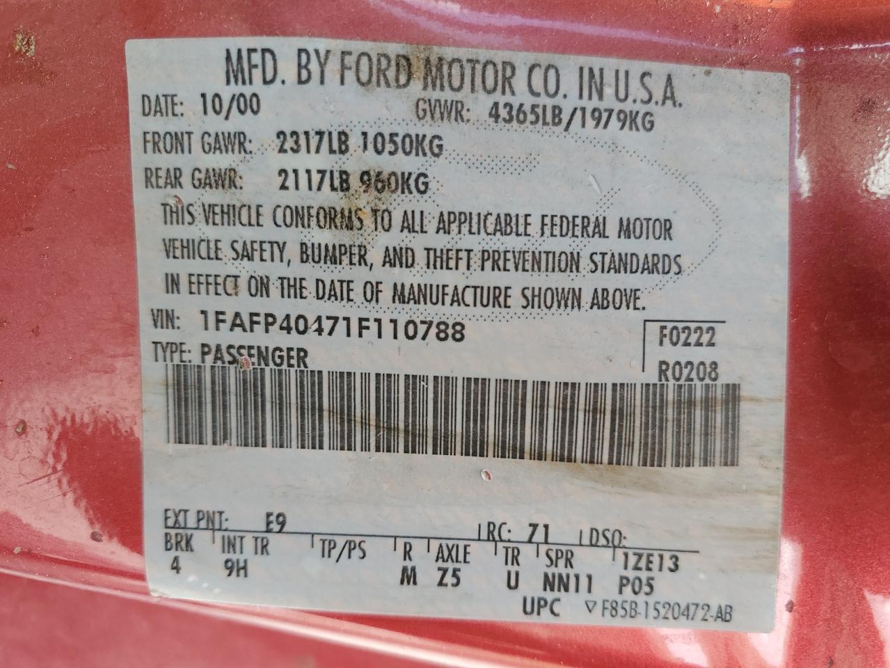 2001 Ford Mustang - Image 12