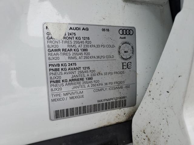 2018 AUDI Q5 TECHNIK S-LINE