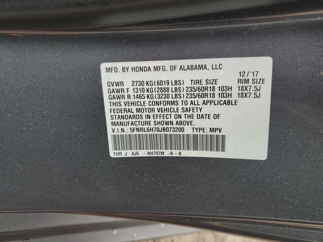 2018 Honda Odyssey - Image 15