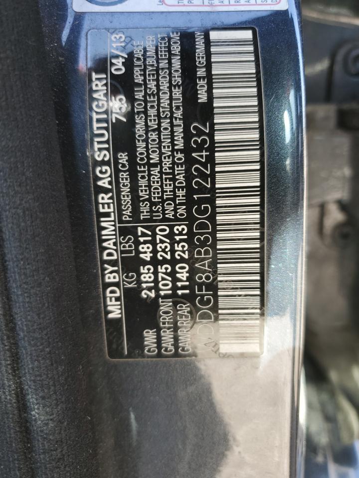 2013 Mercedes-Benz C 300 4Matic VIN: WDDGF8AB3DG122432 Lot: 47444215