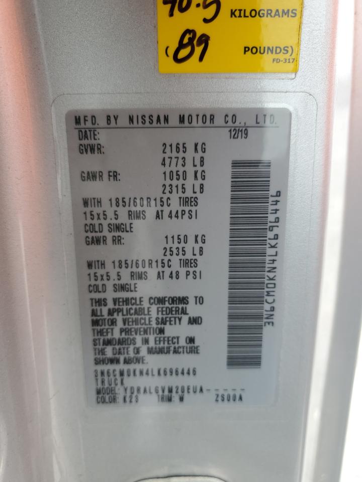 2020 Nissan Nv200 2.5S VIN: 3N6CM0KN4LK696446 Lot: 50097925