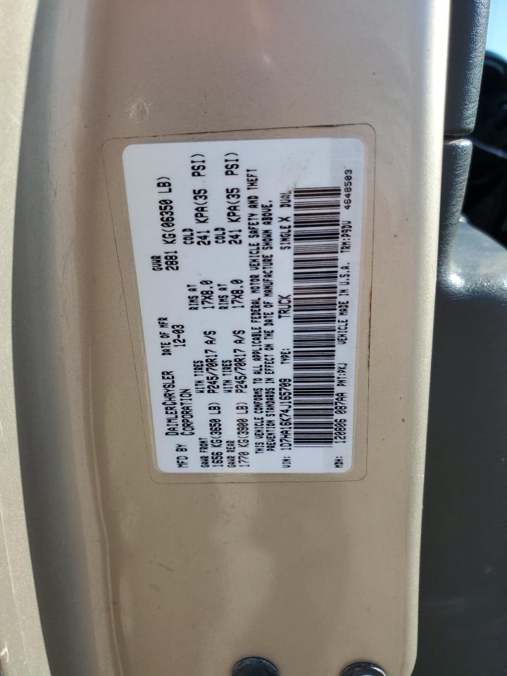 2004 Dodge Ram 1500 St VIN: 1D7HA16K74J165709 Lot: 49040075