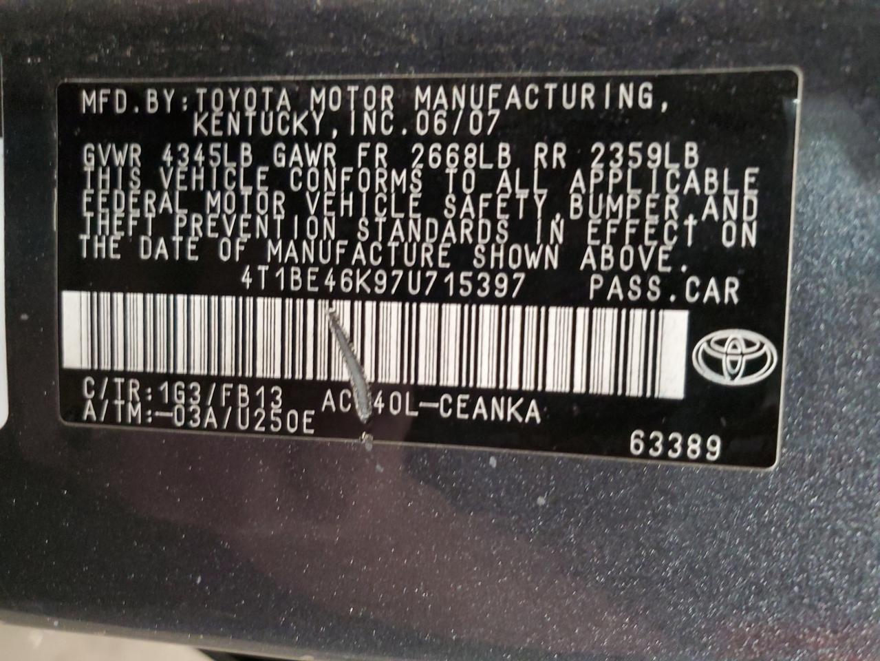 2007 Toyota Camry - Image 13