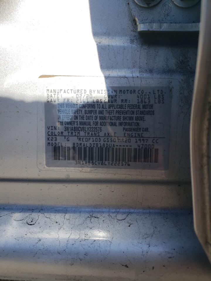 2020 Nissan Sentra Sv VIN: 3N1AB8CV8LY222576 Lot: 50930005