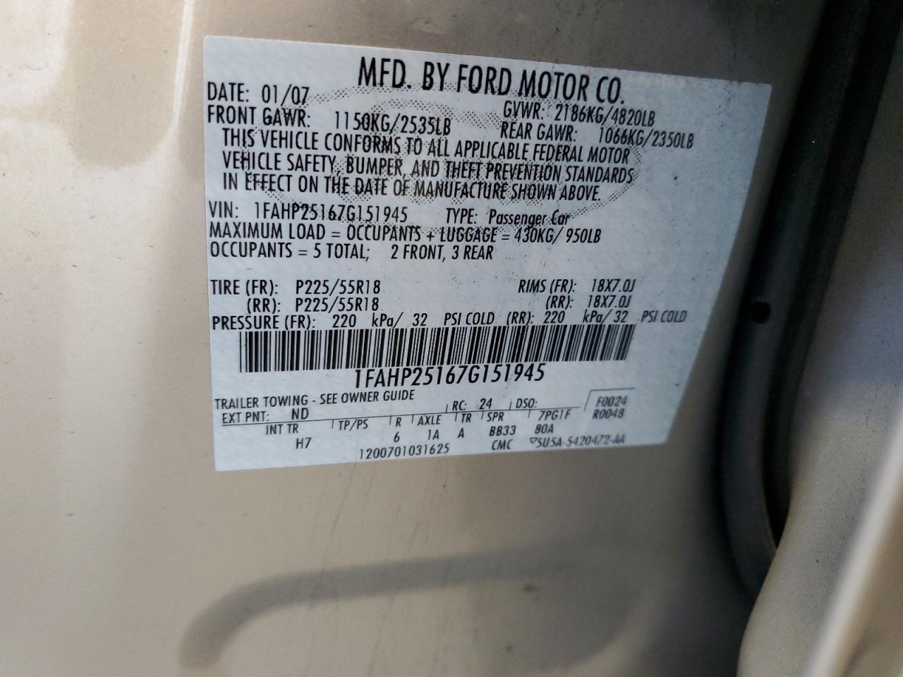 2007 Ford Five Hundred - Image 12