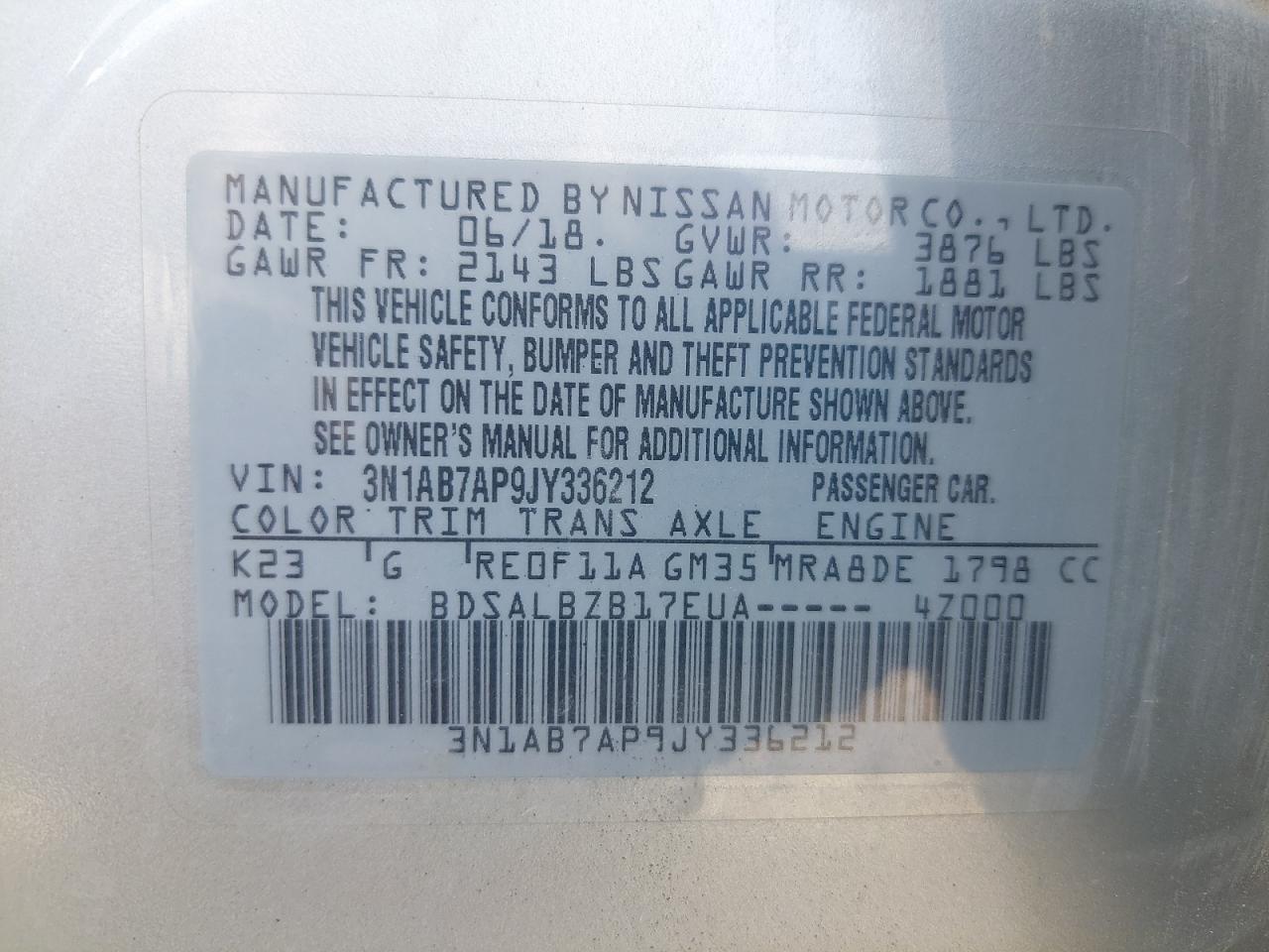 3N1AB7AP9JY336212 - 2018 Nissan Sentra - #47706775