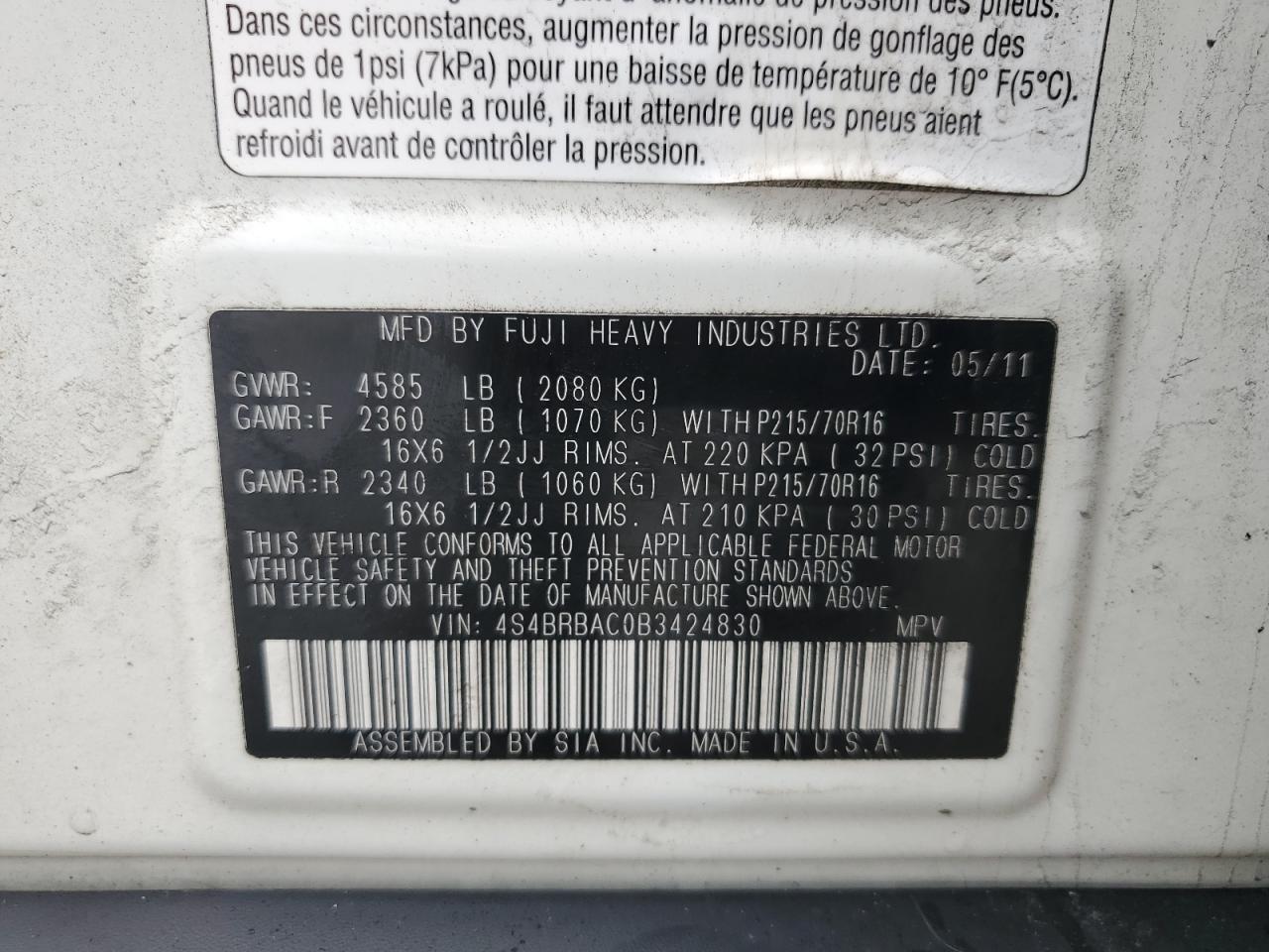2011 Subaru Outback - Image 13