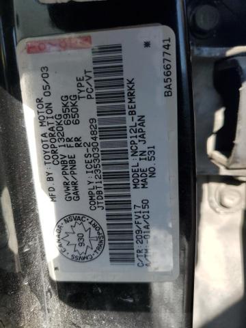 2003 TOYOTA ECHO 