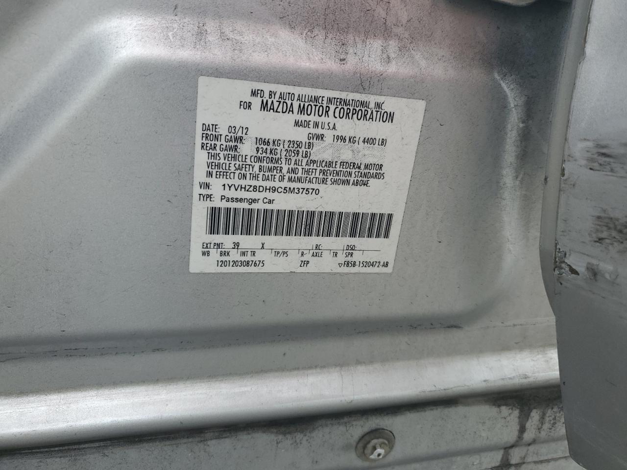 2012 Mazda 6 - Image 12