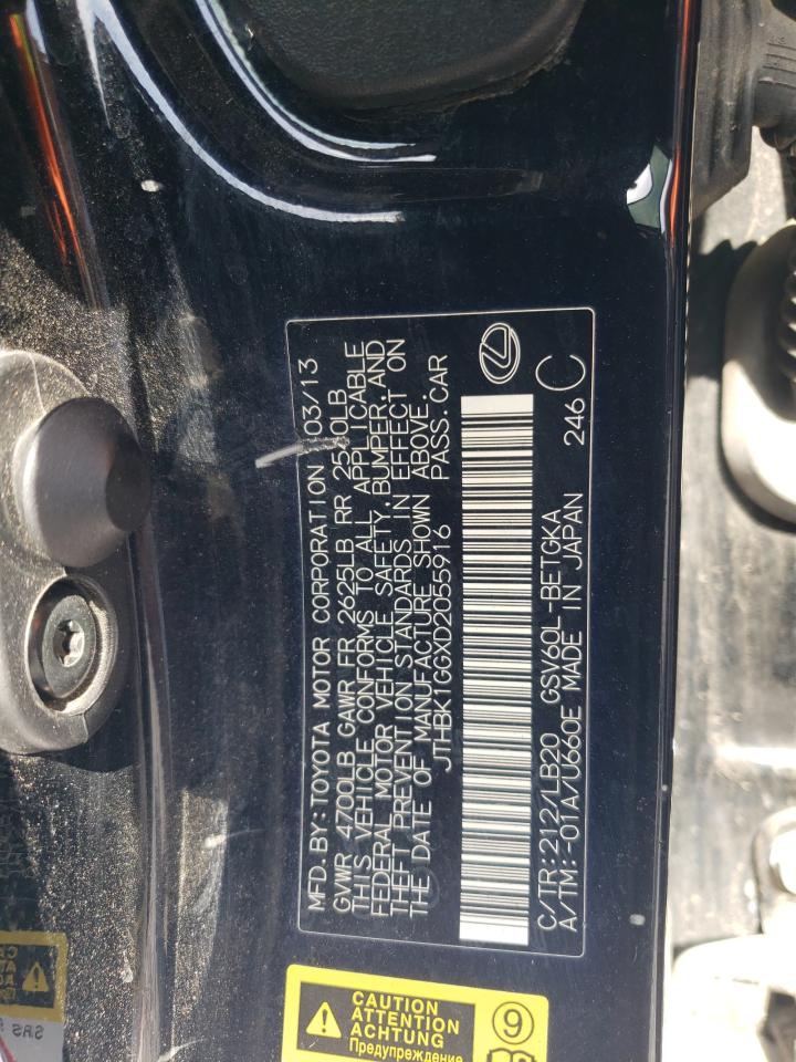 2013 Lexus Es 350 VIN: JTHBK1GGXD2055916 Lot: 49847345