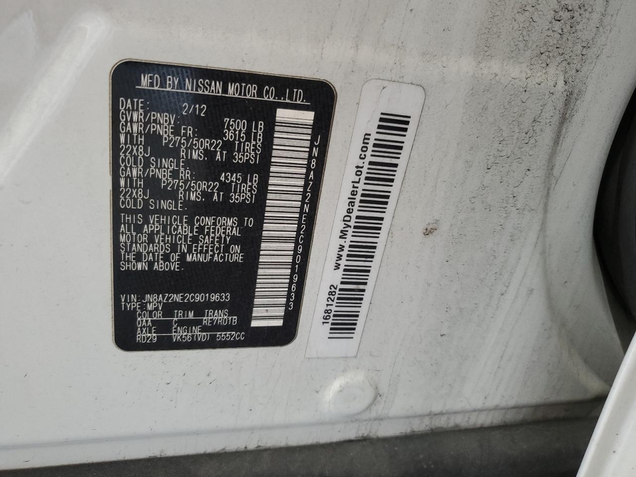 2012 Infiniti QX56 - Image 12